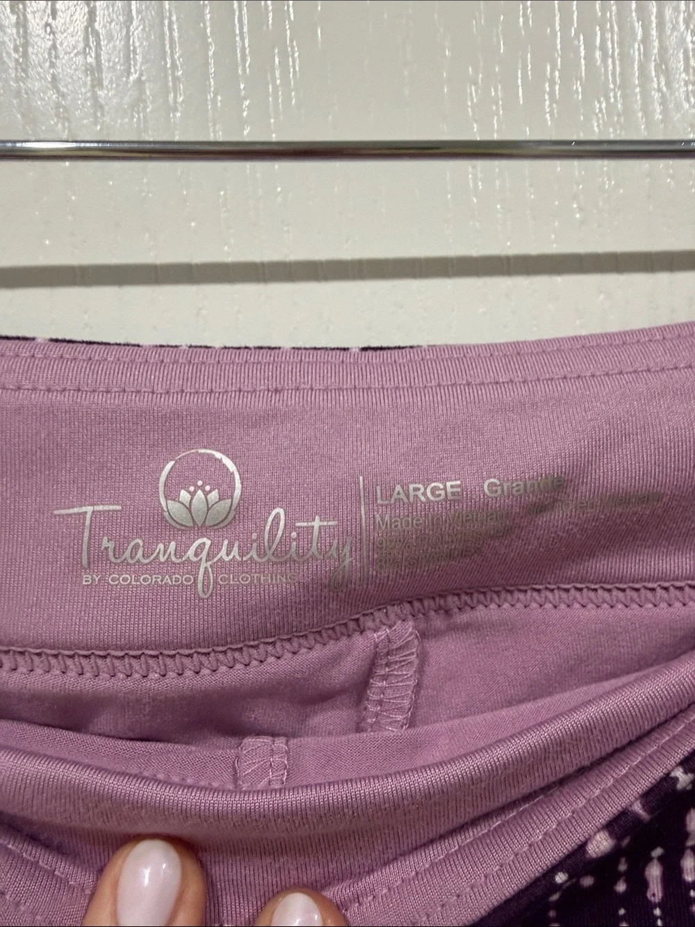 Tranquility Women's Purple Patterned A-Line Skirt w/ built in shorts size large